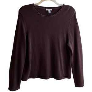 Charter Club 100% Pima Cotton Crew Neck Long Sleeve Sweater XL